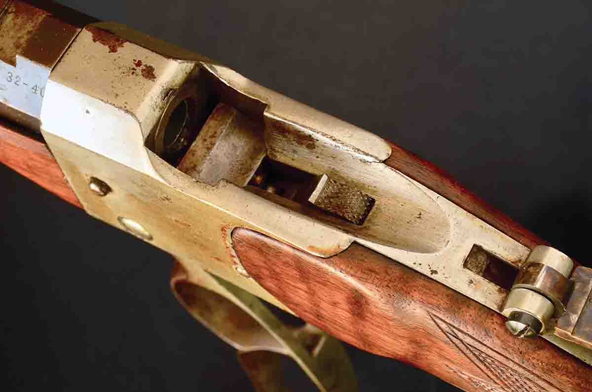 Farrow frames were made of either iron or steel, nickel-plated or blued or, in at least one case, silver-plated. The breechblock rocked forward on closing to seat the cartridge and was supported by substantial walls – similar to, but reportedly stronger than, the Winchester Model 1885.